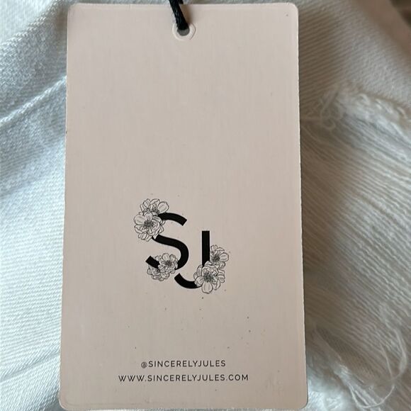 Sincerely Jules NWT LADIES HIGH RISE KICK BELL CROP SIZE 0 WHITE DESTROYED JEANS - Picture 9 of 9